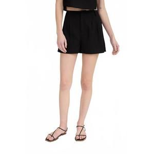 NEW THE WORKSHOP kalene high-waist front pleat shorts in black